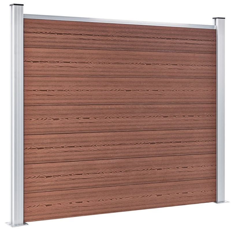 Casa si Gradina - Gradina si terasa - Garduri, panouri si accesorii - Panou de gard, maro, 180 x 146 cm, WPC - Infinity.ro