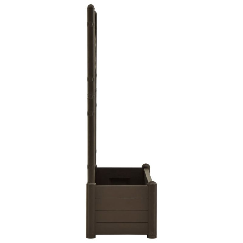 Casa si Gradina - Gradinarit si plante - Plante si ghivece - Ghivece si suporturi - Jardiniera de gradina cu spalier, cafeniu, 100 x 43 x 142 cm PP - Infinity.ro