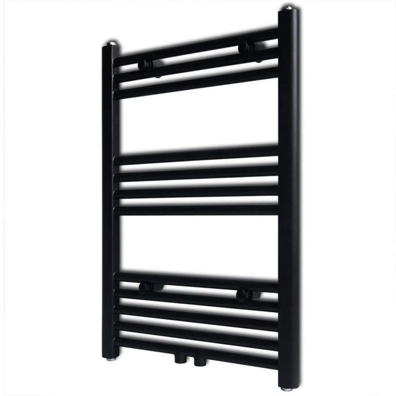 Casa si Gradina - Termice - Generatoare de aer cald - Radiator port-prosop incalzire centrala baie drept negru 500 x 764 mm - Infinity.ro