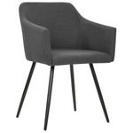 Casa si Gradina - Mobilier - Scaune si fotolii - Scaune - Scaune de bucatarie pivotante, 4 buc., gri inchis, textil - Infinity.ro