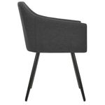 Casa si Gradina - Mobilier - Scaune si fotolii - Scaune - Scaune de bucatarie pivotante, 4 buc., gri inchis, textil - Infinity.ro