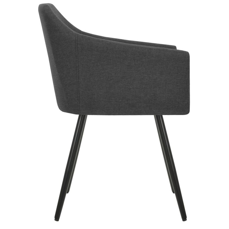 Casa si Gradina - Mobilier - Scaune si fotolii - Scaune - Scaune de bucatarie pivotante, 4 buc., gri inchis, textil - Infinity.ro
