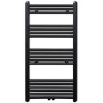 Casa si Gradina - Termice - Generatoare de aer cald - Radiator port-prosop incalzire centrala baie drept, negru, 600x1160 mm - Infinity.ro
