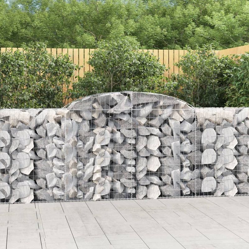 Casa si Gradina - Gradina si terasa - Garduri, panouri si accesorii - Cos gabion arcuit, 300x50x100/120 cm fier galvanizat, cantitate în pachet: 4 - Infinity.ro