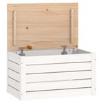 Casa si Gradina - Mobilier - Organizare si depozitare - Cutii depozitare - Cutie de depozitare, alb, 59,5x36,5x33 cm, lemn masiv de pin - Infinity.ro