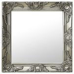 Casa si Gradina - Decoratiuni - Oglinzi - Oglinda de perete in stil baroc, argintiu, 50 x 50 cm - Infinity.ro