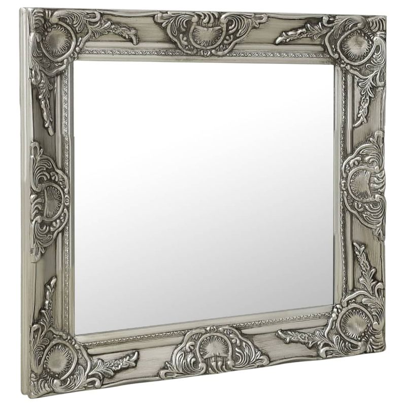 Casa si Gradina - Decoratiuni - Oglinzi - Oglinda de perete in stil baroc, argintiu, 50 x 50 cm - Infinity.ro