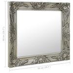 Casa si Gradina - Decoratiuni - Oglinzi - Oglinda de perete in stil baroc, argintiu, 50 x 50 cm - Infinity.ro