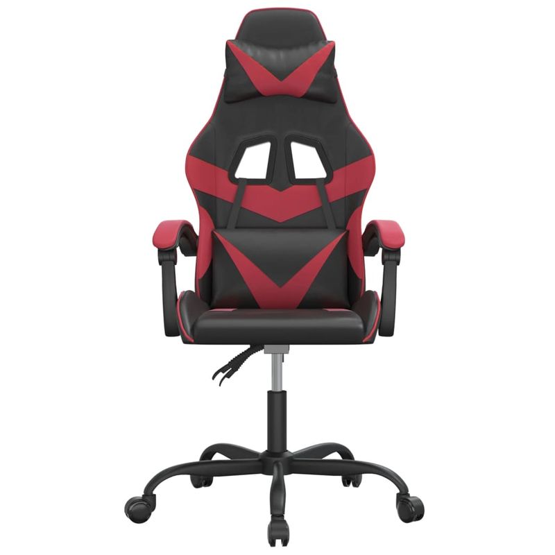 PC, gaming si accesorii - Gaming - Accesorii gaming - Scaune gaming - Scaun de jocuri, negru si rosu vin, piele ecologica - Infinity.ro