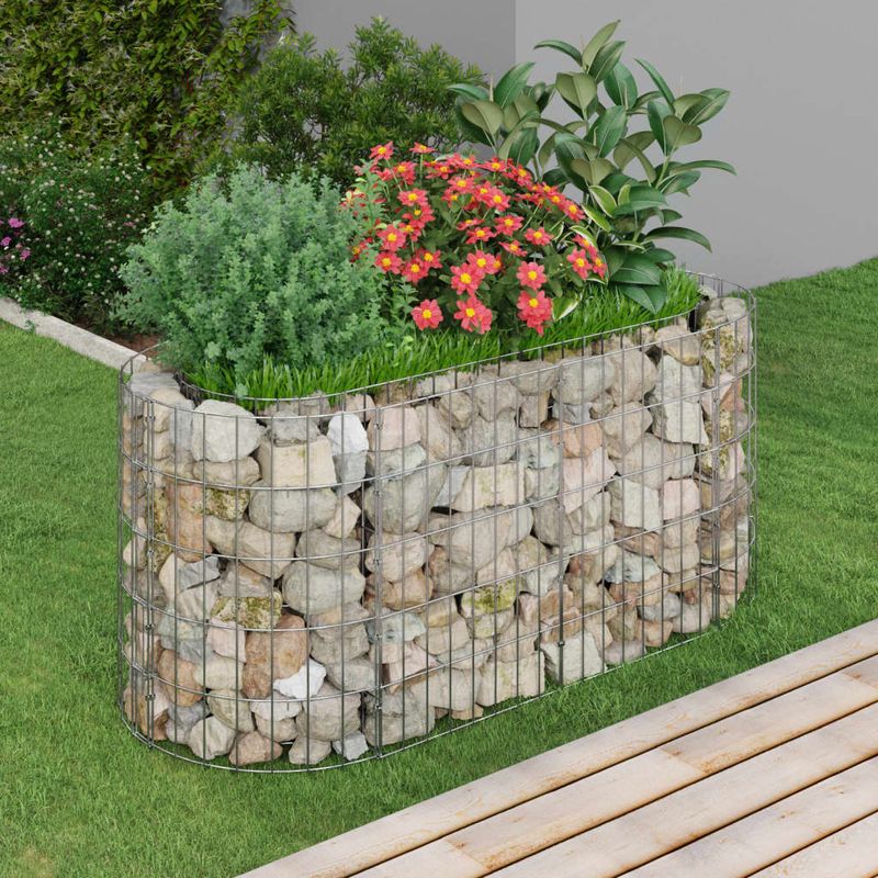 Casa si Gradina - Gradinarit si plante - Plante si ghivece - Ghivece si suporturi - Strat inaltat gabion, 120x50x50 cm, fier galvanizat - Infinity.ro