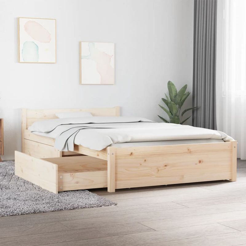 Casa si Gradina - Mobilier - Paturi si accesorii - Paturi - Cadru de pat cu sertare, 100x200 cm - Infinity.ro
