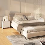 Casa si Gradina - Mobilier - Comode si corpuri - Noptiere - Noptiera, 2 buc., alb, 45x34x44,5 cm, PAL - Infinity.ro