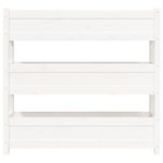 Casa si Gradina - Gradinarit si plante - Plante si ghivece - Ghivece si suporturi - Jardiniera, alb, 112x25x104,5 cm, lemn masiv de pin - Infinity.ro