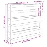 Casa si Gradina - Gradinarit si plante - Plante si ghivece - Ghivece si suporturi - Jardiniera, alb, 112x25x104,5 cm, lemn masiv de pin - Infinity.ro