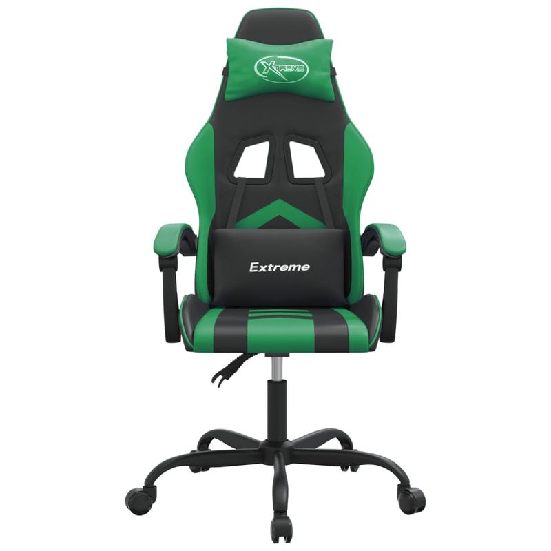 PC, gaming si accesorii - Gaming - Accesorii gaming - Scaune gaming - Scaun de jocuri, negru si verde, piele ecologica - Infinity.ro