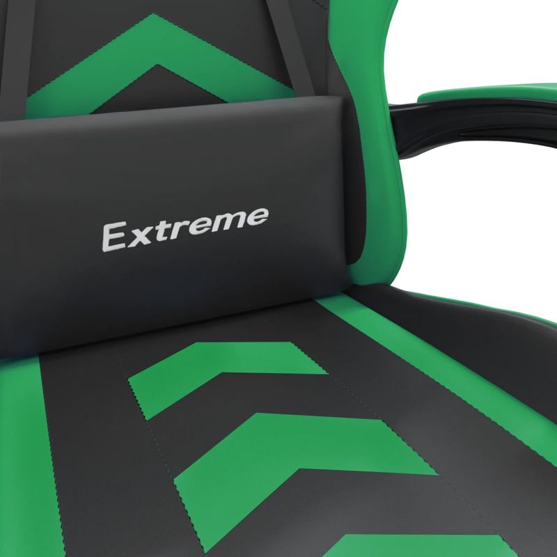 PC, gaming si accesorii - Gaming - Accesorii gaming - Scaune gaming - Scaun de jocuri, negru si verde, piele ecologica - Infinity.ro