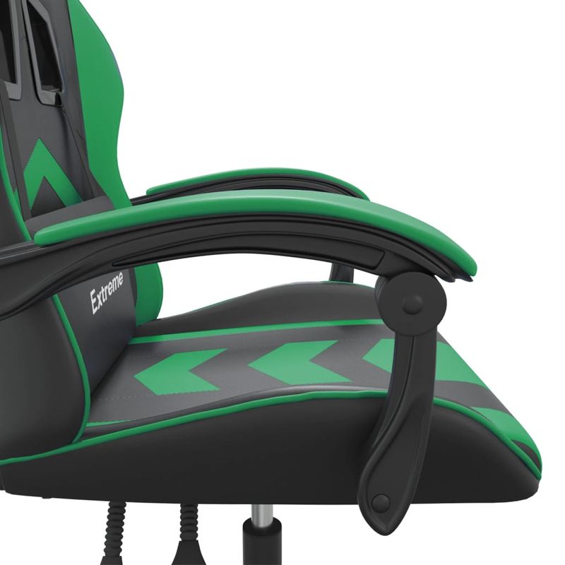 PC, gaming si accesorii - Gaming - Accesorii gaming - Scaune gaming - Scaun de jocuri, negru si verde, piele ecologica - Infinity.ro