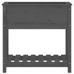 Casa si Gradina - Gradinarit si plante - Plante si ghivece - Ghivece si suporturi - Jardiniera cu raft, gri, 82,5x34,5x81 cm, lemn masiv de pin - Infinity.ro