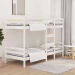 Casa si Gradina - Mobilier - Paturi si accesorii - Paturi - Pat supraetajat, alb, 90x200 cm, lemn masiv de pin - Infinity.ro