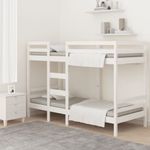 Casa si Gradina - Mobilier - Paturi si accesorii - Paturi - Pat supraetajat, alb, 90x200 cm, lemn masiv de pin - Infinity.ro