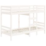 Casa si Gradina - Mobilier - Paturi si accesorii - Paturi - Pat supraetajat, alb, 90x200 cm, lemn masiv de pin - Infinity.ro