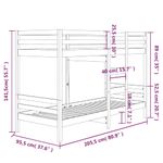 Casa si Gradina - Mobilier - Paturi si accesorii - Paturi - Pat supraetajat, alb, 90x200 cm, lemn masiv de pin - Infinity.ro