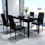 Casa si Gradina - Mobilier - Seturi de mobilier - Seturi bucatarie - Set mobilier de bucatarie, 5 piese, negru - Infinity.ro