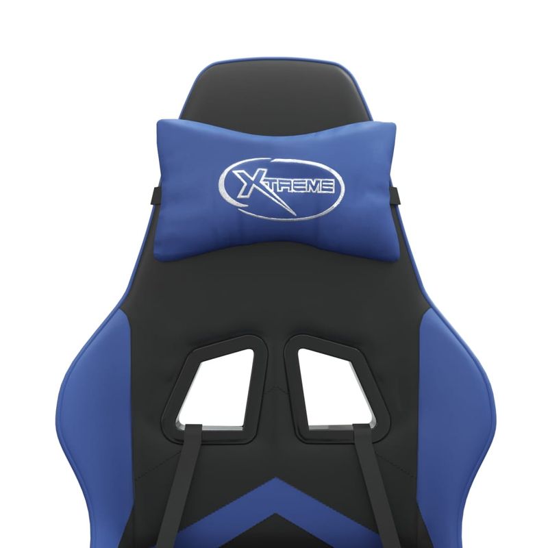 Casa si Gradina - Mobilier - Scaune si fotolii - Scaune - Scaun de gaming pivotant, negru si albastru, piele ecologica - Infinity.ro