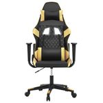 PC, gaming si accesorii - Gaming - Accesorii gaming - Scaune gaming - Scaun de jocuri, negru si auriu, piele ecologica - Infinity.ro