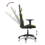 PC, gaming si accesorii - Gaming - Accesorii gaming - Scaune gaming - Scaun de jocuri, negru si auriu, piele ecologica - Infinity.ro