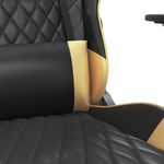 PC, gaming si accesorii - Gaming - Accesorii gaming - Scaune gaming - Scaun de jocuri, negru si auriu, piele ecologica - Infinity.ro