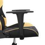 PC, gaming si accesorii - Gaming - Accesorii gaming - Scaune gaming - Scaun de jocuri, negru si auriu, piele ecologica - Infinity.ro