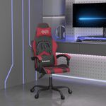 Casa si Gradina - Mobilier - Scaune si fotolii - Scaune - Scaun de gaming pivotant, negru si rosu vin, piele ecologica - Infinity.ro