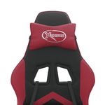 Casa si Gradina - Mobilier - Scaune si fotolii - Scaune - Scaun de gaming pivotant, negru si rosu vin, piele ecologica - Infinity.ro