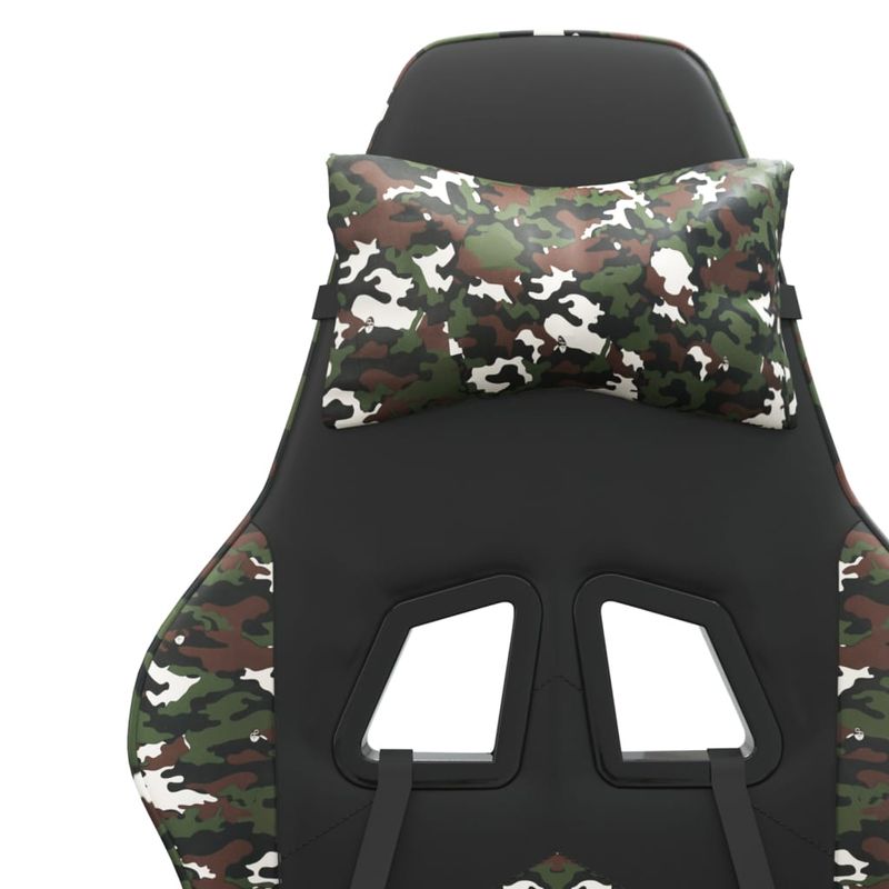 Casa si Gradina - Mobilier - Scaune si fotolii - Scaune - Scaun de gaming pivotant, negru si camuflaj, piele ecologica - Infinity.ro