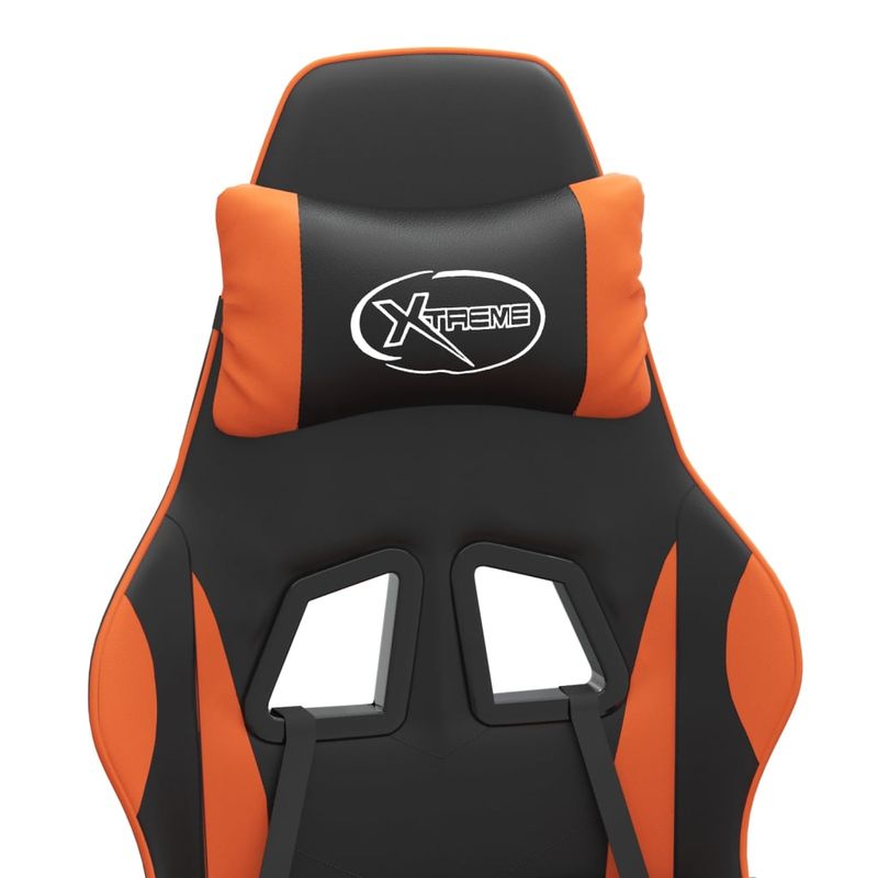 PC, gaming si accesorii - Gaming - Accesorii gaming - Scaune gaming - Scaun de jocuri, negru si oranj, piele ecologica - Infinity.ro
