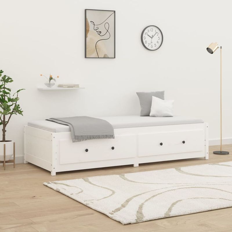 Casa si Gradina - Mobilier - Paturi si accesorii - Paturi - Pat de zi, alb, 80x200 cm, lemn masiv de pin - Infinity.ro