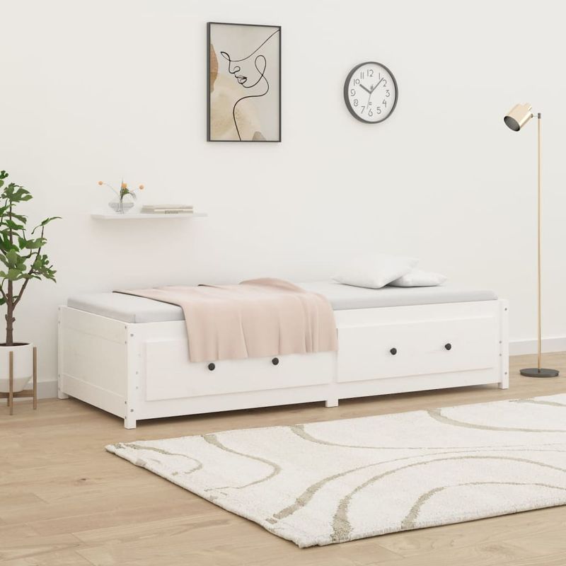 Casa si Gradina - Mobilier - Paturi si accesorii - Paturi - Pat de zi, alb, 80x200 cm, lemn masiv de pin - Infinity.ro
