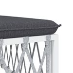 Casa si Gradina - Gradina si terasa - Mobilier exterior - Seturi mobila gradina - Set mobilier de gradina, 5 piese, cu perne, alb, otel - Infinity.ro