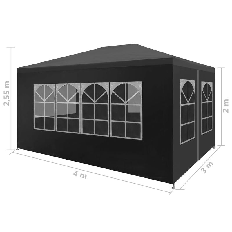 Casa si Gradina - Gradina si terasa - Umbrele si pavilioane - Pavilioane - Cort pentru petrecere, antracit, 3 x 4 m - Infinity.ro