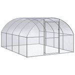 Petshop - Accesorii petshop - Culcusuri si custi - Custi interior si exterior - Voliera de pasari pentru exterior, 3x4x2 m, otel zincat, model fără acoperiș - Infinity.ro