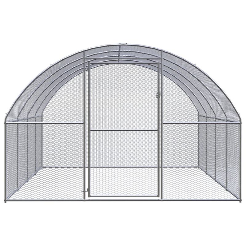 Petshop - Accesorii petshop - Culcusuri si custi - Custi interior si exterior - Voliera de pasari pentru exterior, 3x4x2 m, otel zincat, model fără acoperiș - Infinity.ro