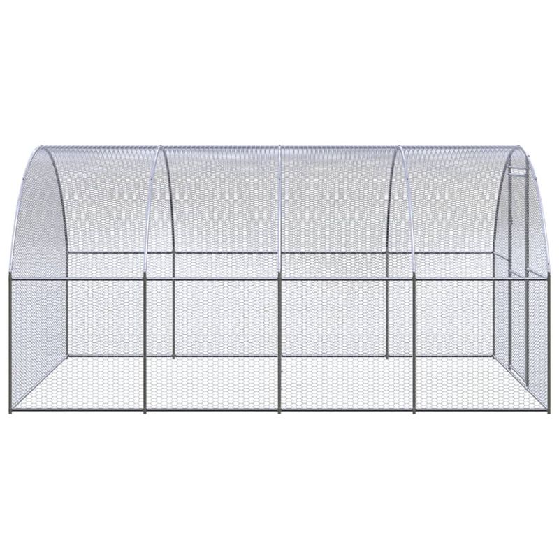 Petshop - Accesorii petshop - Culcusuri si custi - Custi interior si exterior - Voliera de pasari pentru exterior, 3x4x2 m, otel zincat, model fără acoperiș - Infinity.ro