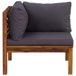 Casa si Gradina - Gradina si terasa - Mobilier exterior - Canapele si fotolii gradina - Canapele de colt, 2 buc., perne gri inchis, lemn masiv acacia - Infinity.ro