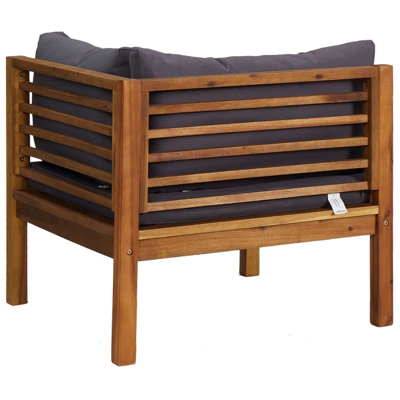 Casa si Gradina - Gradina si terasa - Mobilier exterior - Canapele si fotolii gradina - Canapele de colt, 2 buc., perne gri inchis, lemn masiv acacia - Infinity.ro