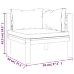 Casa si Gradina - Gradina si terasa - Mobilier exterior - Canapele si fotolii gradina - Canapele de colt, 2 buc., perne gri inchis, lemn masiv acacia - Infinity.ro
