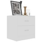 Casa si Gradina - Mobilier - Comode si corpuri - Noptiere - Noptiera, 2 buc., alb, 40 x 30 x 40 cm, PAL - Infinity.ro