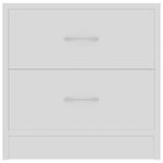 Casa si Gradina - Mobilier - Comode si corpuri - Noptiere - Noptiera, 2 buc., alb, 40 x 30 x 40 cm, PAL - Infinity.ro