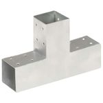 Casa si Gradina - Gradina si terasa - Garduri, panouri si accesorii - Conector de grinda, forma T, 71 x 71 mm, metal galvanizat - Infinity.ro