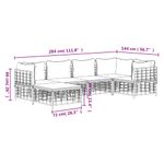 Casa si Gradina - Gradina si terasa - Mobilier exterior - Canapele si fotolii gradina - Set sezlonguri de gradina 6 piese cu perne, antracit, poliratan - Infinity.ro